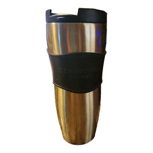 Vintage 2008 Starbucks Gold Stainless Steel 12oz Travel Mug